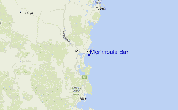 Merimbula Bar Location Map