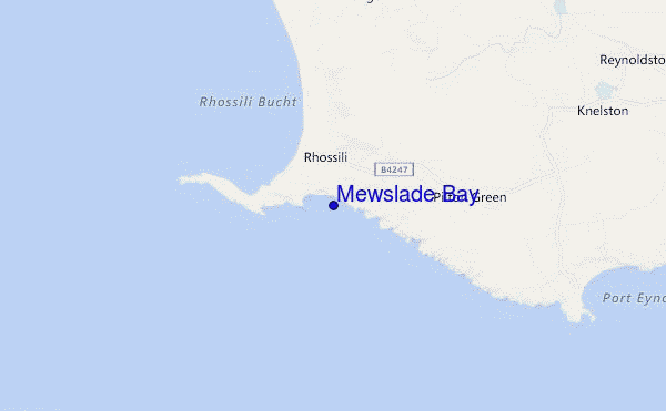 carte de localisation de Mewslade Bay