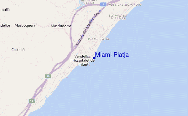carte de localisation de Miami Platja