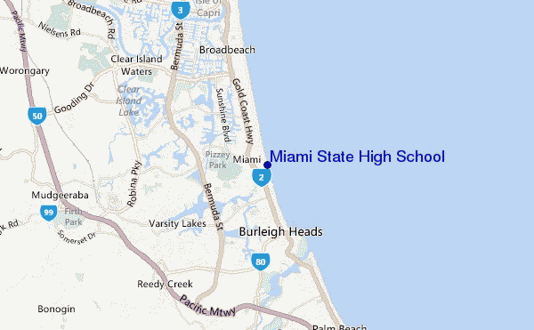 carte de localisation de Miami State High School