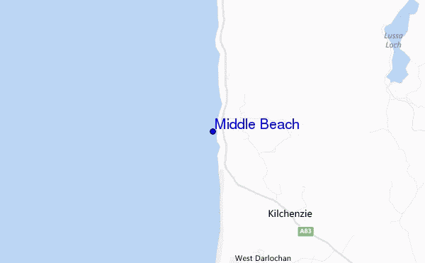 carte de localisation de Middle Beach