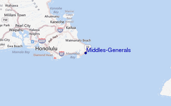 Middles/Generals Location Map