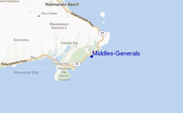 carte de localisation de Middles/Generals