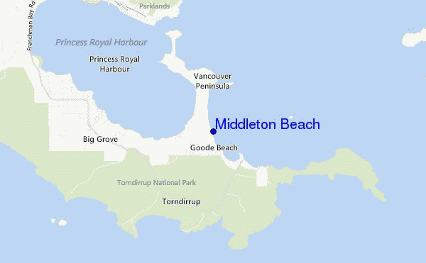 carte de localisation de Middleton Beach