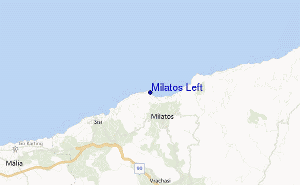 carte de localisation de Milatos Left