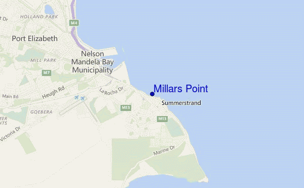 carte de localisation de Millars Point