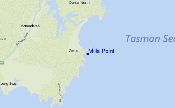 carte de localisation de Mills Point