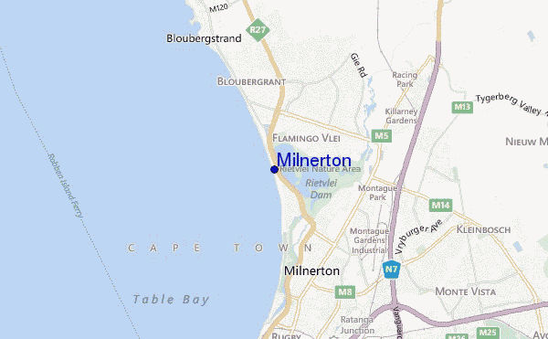 carte de localisation de Milnerton