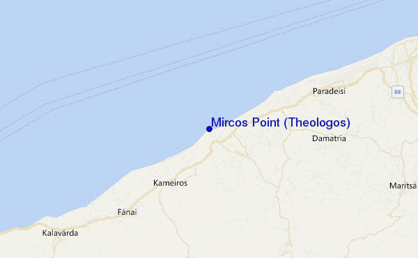 carte de localisation de Mircos Point (Theologos)
