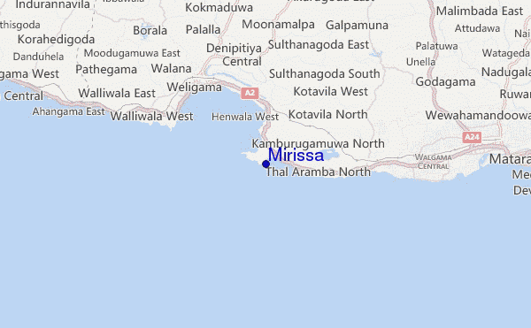 carte de localisation de Mirissa