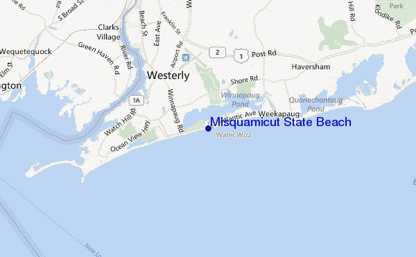 carte de localisation de Misquamicut State Beach