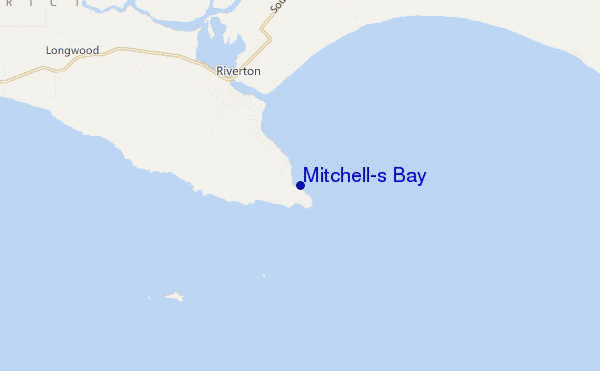 carte de localisation de Mitchell's Bay
