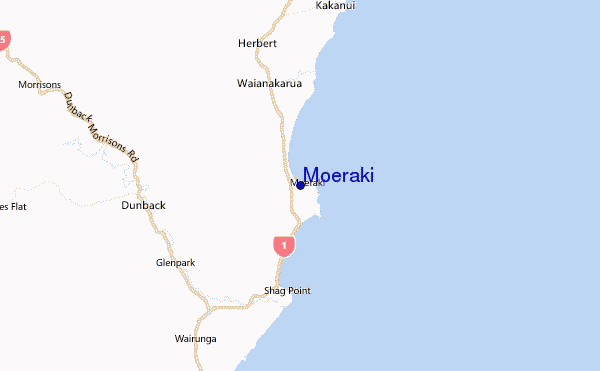 Moeraki Location Map