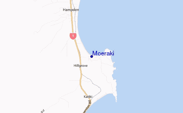 carte de localisation de Moeraki