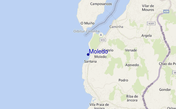 carte de localisation de Moledo