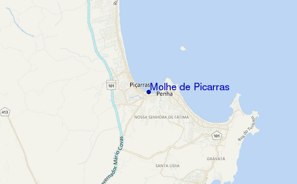 carte de localisation de Molhe de Picarras