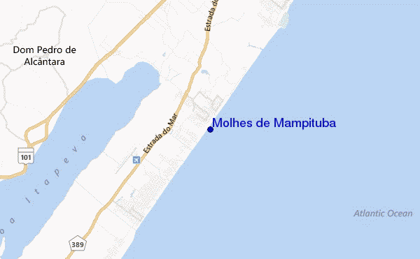 carte de localisation de Molhes de Mampituba