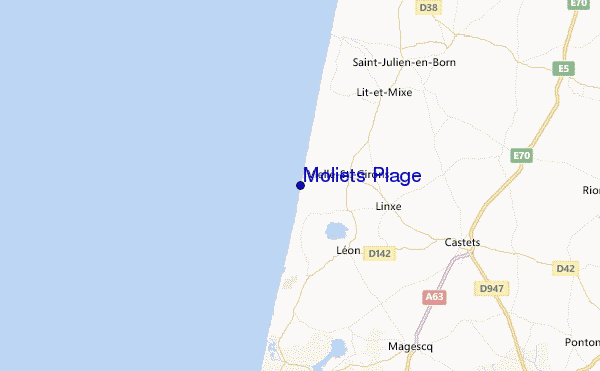 Moliets Plage Location Map