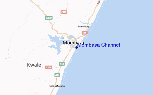 Mombasa Channel Location Map