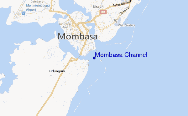 carte de localisation de Mombasa Channel