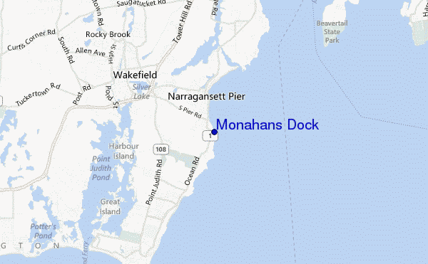 carte de localisation de Monahans Dock
