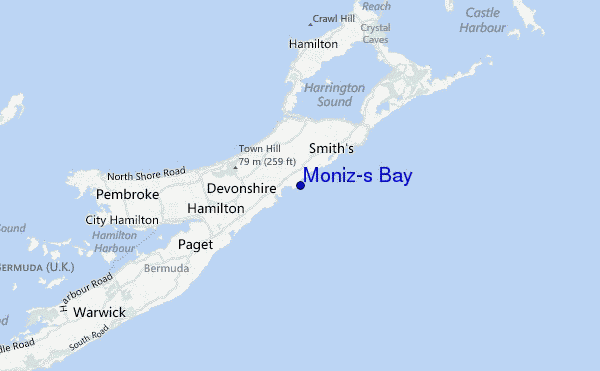 carte de localisation de Moniz's Bay