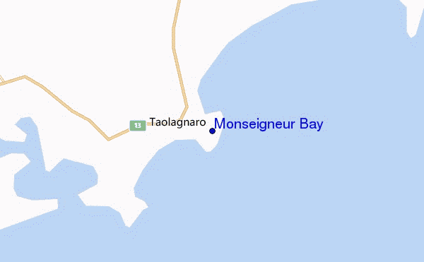 carte de localisation de Monseigneur Bay