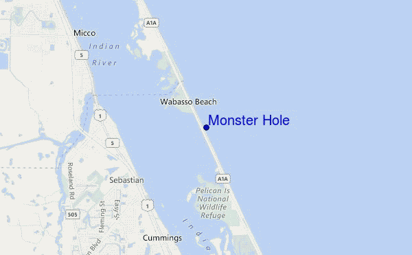 carte de localisation de Monster Hole