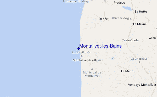 carte de localisation de Montalivet-les-Bains