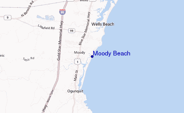 carte de localisation de Moody Beach