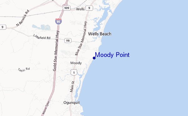 carte de localisation de Moody Point