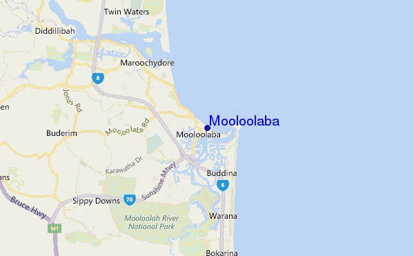 carte de localisation de Mooloolaba