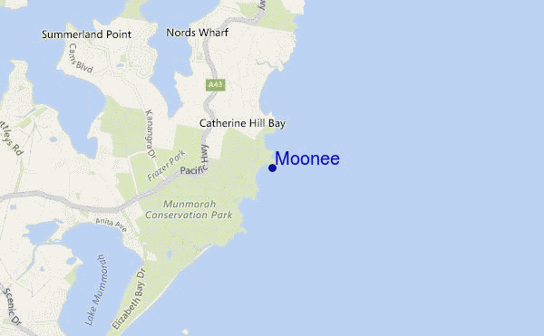 carte de localisation de Moonee