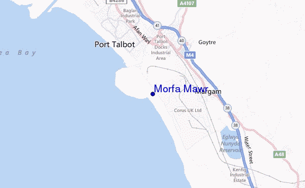 carte de localisation de Morfa Mawr