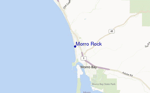 carte de localisation de Morro Rock