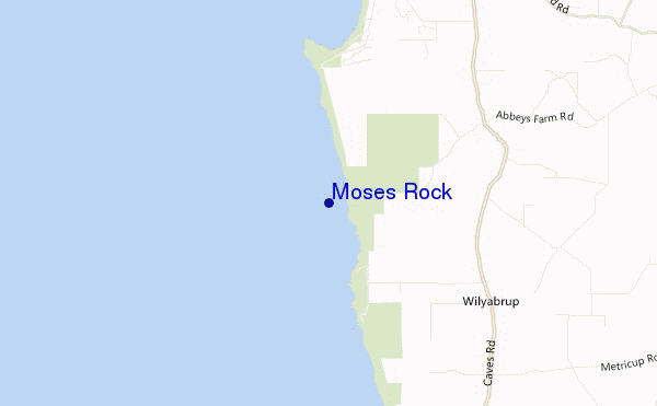 carte de localisation de Moses Rock
