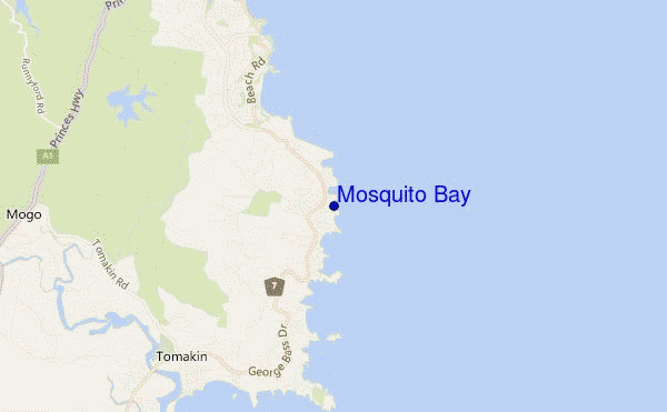 carte de localisation de Mosquito Bay
