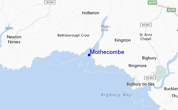 carte de localisation de Mothecombe