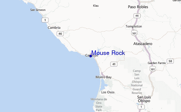 Mouse Rock Location Map
