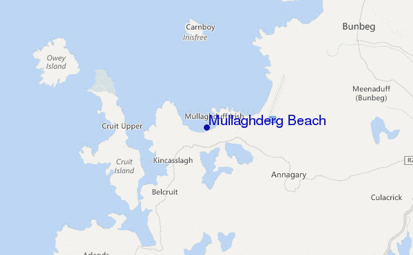 carte de localisation de Mullaghderg Beach