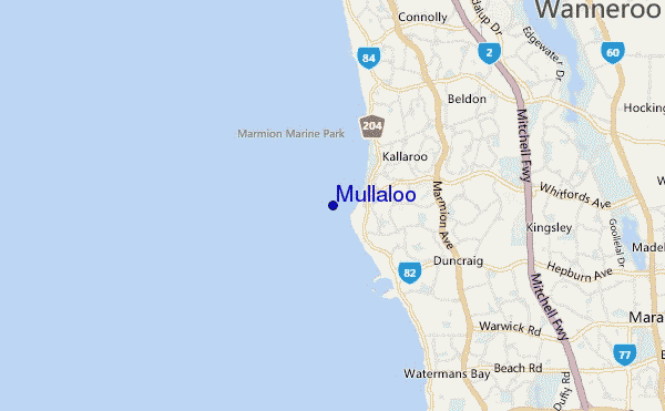 carte de localisation de Mullaloo