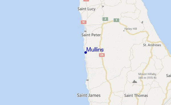 carte de localisation de Mullins