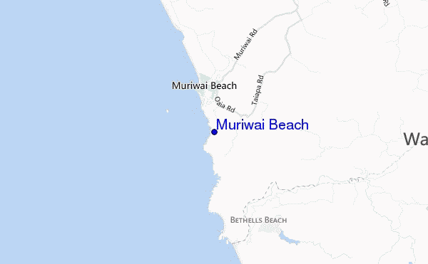 carte de localisation de Muriwai Beach