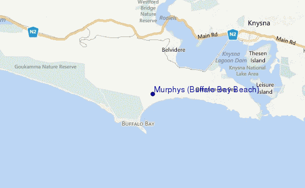 carte de localisation de Murphys (Buffalo Bay Beach)