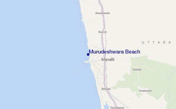 carte de localisation de Murudeshwara Beach