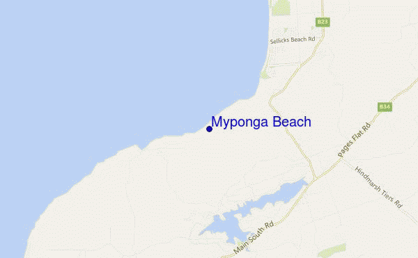 carte de localisation de Myponga Beach