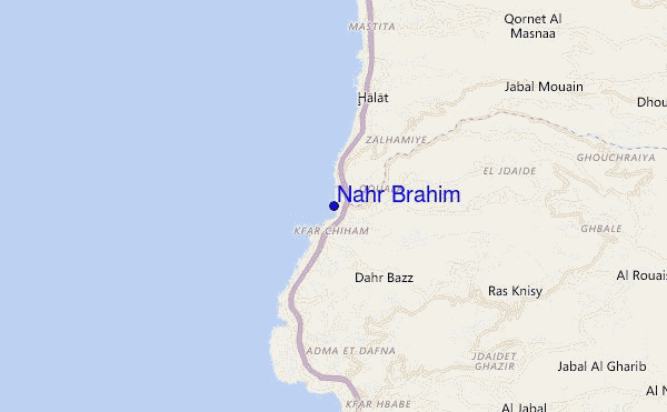 carte de localisation de Nahr Brahim