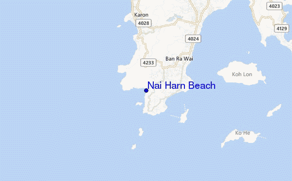 carte de localisation de Nai Harn Beach