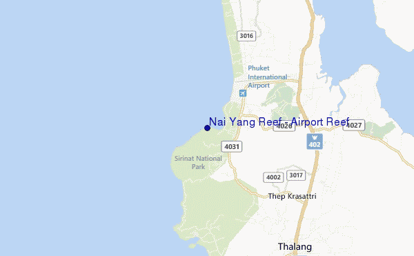 carte de localisation de Nai Yang Reef - Airport Reef