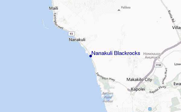 carte de localisation de Nanakuli Blackrocks